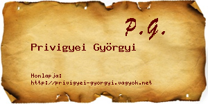 Privigyei Györgyi névjegykártya